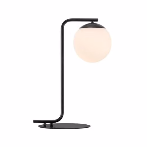 Nordlux Grant Modern Table Lamp in Black Glass with E14 Socket – 1