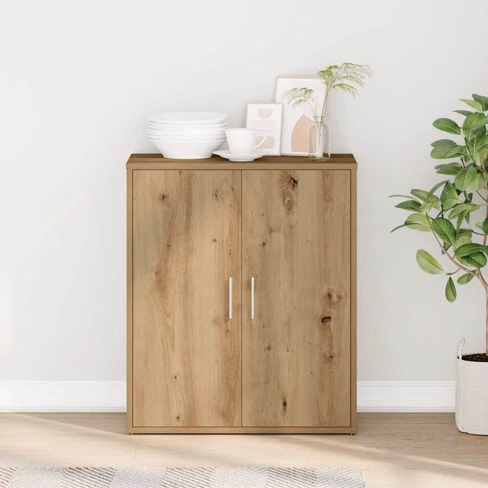 Berkfield Home Artisan Oak Sideboard in Brown, W/D/H: 60 x 31 x 70 cm – 2