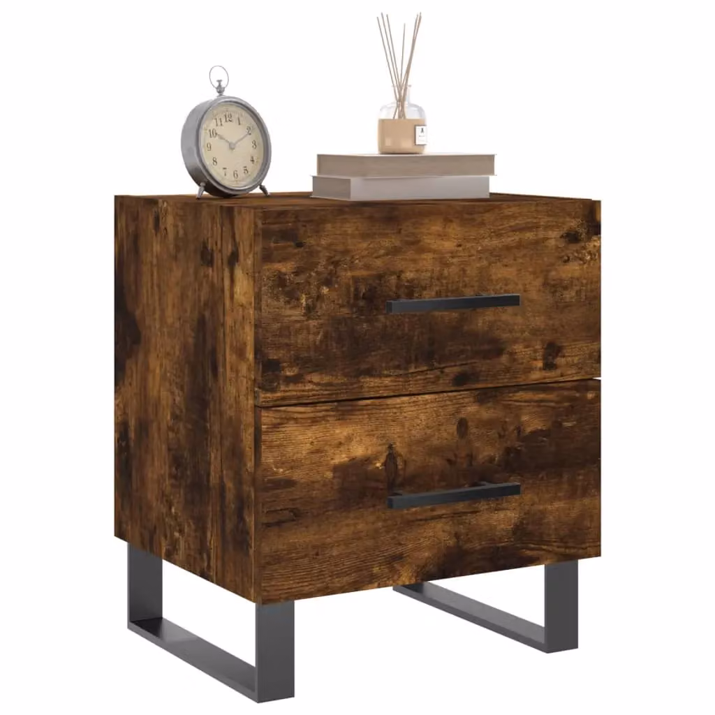 Berkfield Home Bedside Cabinet in Smoked Oak Brown, W/D/H: 40 x 35 x 47.5 cm – 3