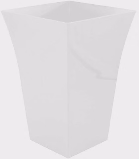 Ceramica White Milano Square Tabletop Planter