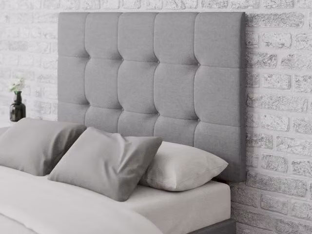 Aspire Store Sinatra Modern Upholstered Velvet Headboard in Grey, Width: 80 cm