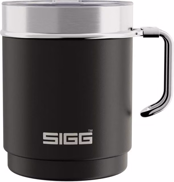 Sigg Stainless Steel Travel Mug with Lid, Black, 300ml