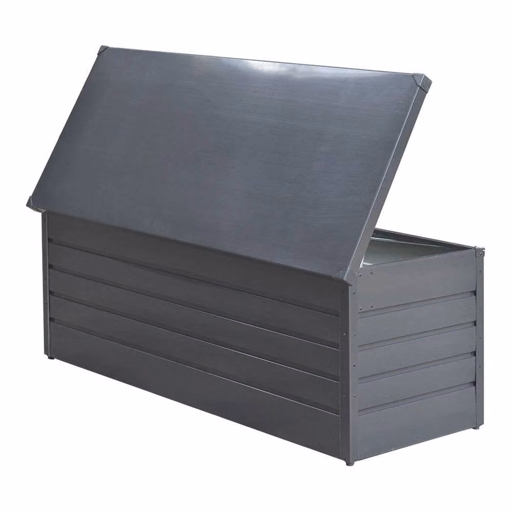 SPETLEK Grey Metal Outdoor Garden Storage Box with 600L Capacity – 2
