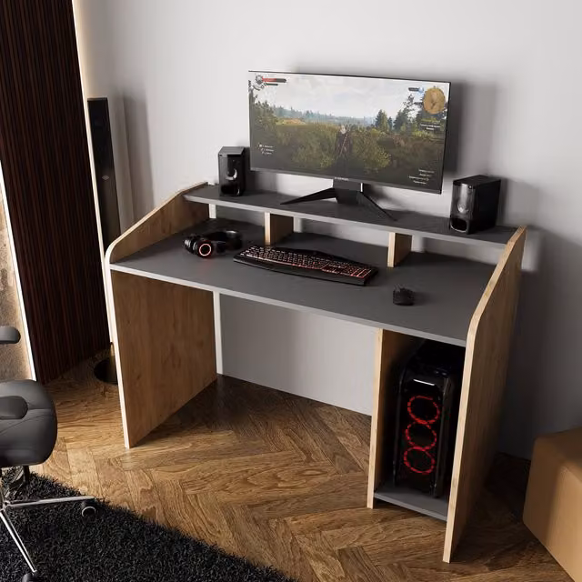 Bimossa Nova PC Gaming Desk in Anthracite Grey