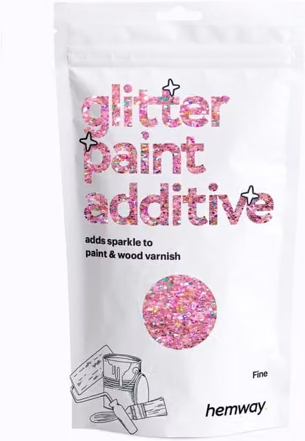 Hemway Glitter Paint Additive, Pink Holographic, 100g