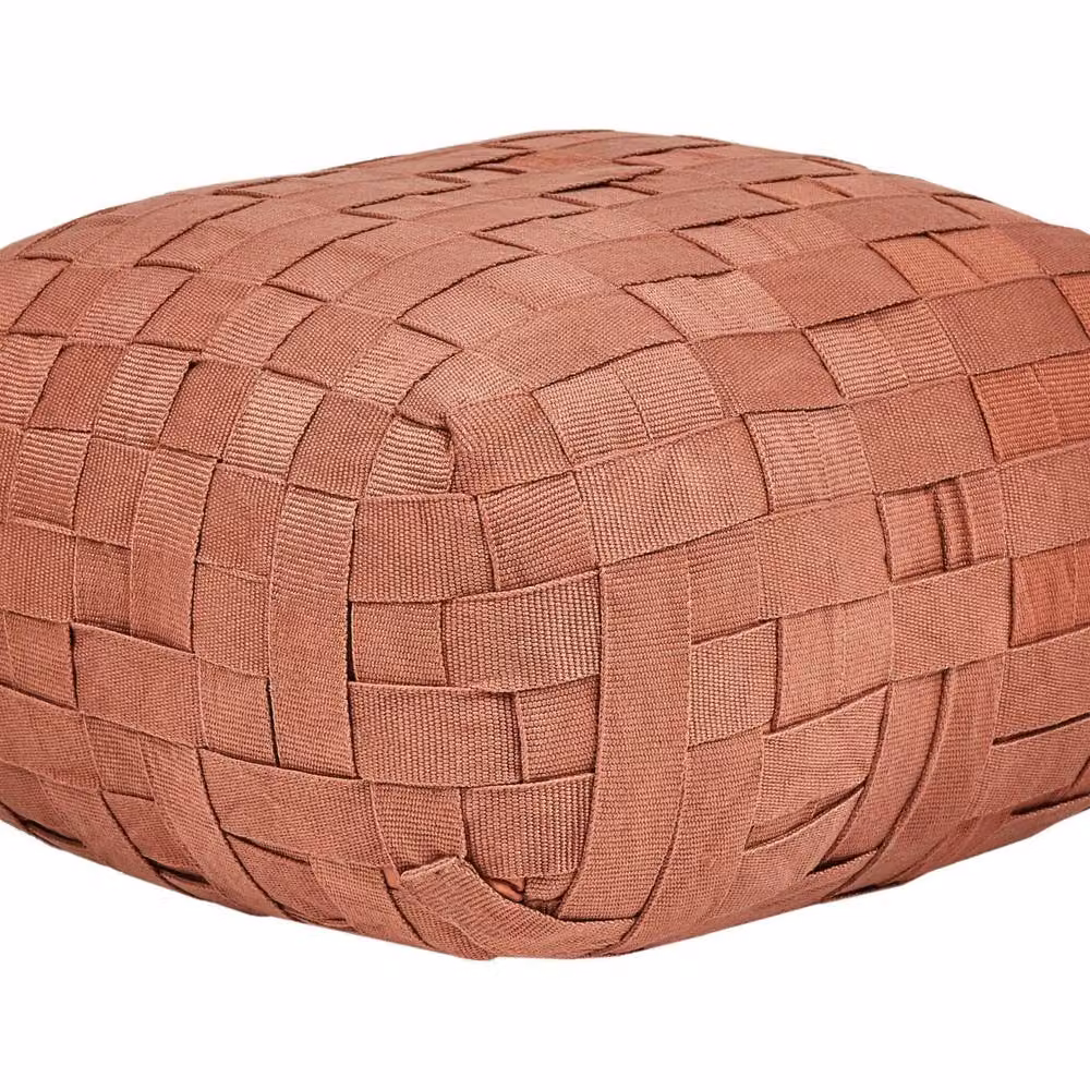 Wyld and Coco Boho Outdoor Pouffe, Red, W/D/H: 50 x 50 x 50 cm – 2