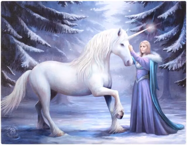 KDMK Anne Stokes Pure Magic Canvas Wall Plaque, Multicolour, W: 25 cm, H: 19 cm