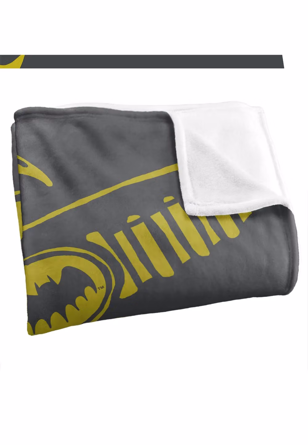 DC Comics Batman Lucius Fox Fleece Blanket, White, W: 152 cm, D: 127 cm – 2