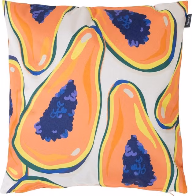 Icon Papaya Fruit Square Outdoor Cushion in Orange