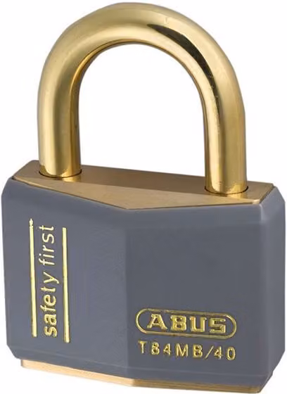 ABUS Nautic T84MB/40mm Anti-Picking Brass Padlock in Blue and Grey