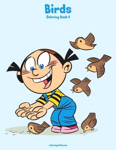 Birds Coloring Book 8: Volume 8 by Createspace, Multicolour Childrens Coloring Book
