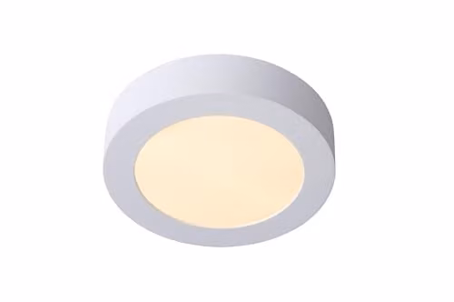 Lucide Brice Dimmable Round LED Flush Ceiling Light for Bathrooms, White, Diameter: 18 cm – 1