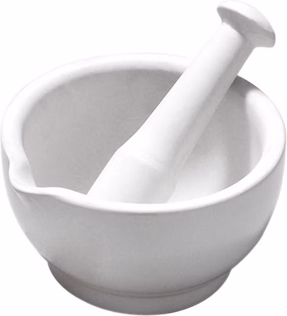 Maison by Premier Large White Marble Round Mortar and Pestle