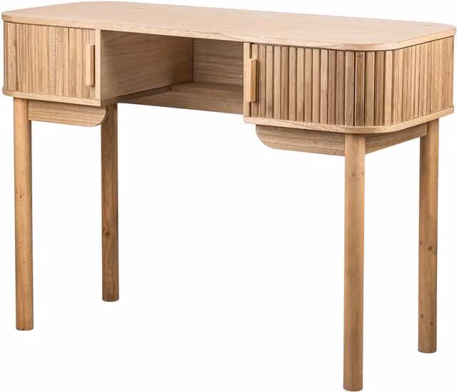 TOYAMA Scandinavian Rectangular Wooden Dining Table in Brown Matt Finish – 1