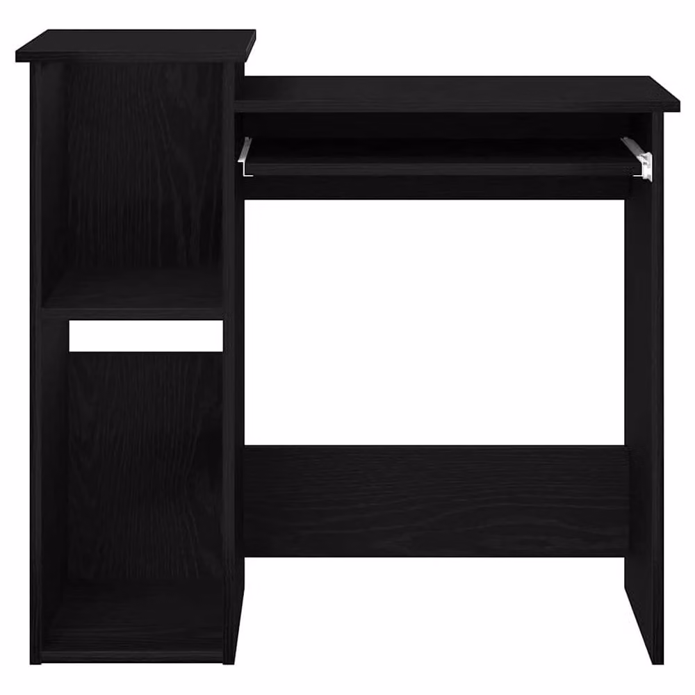 Berkfield Home Computer Desk with Shelves in Black, W/D/H: 84 x 40 x 78 cm – 4