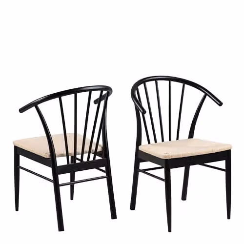 Furniture To Go Montreux Round Extending Dining Table and 4 Cassandra Dining Chairs in Black – 5