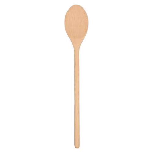 Argon Tableware Brown Wooden Oval Cooking Spoon, Heat Resistant and Non-Scratch