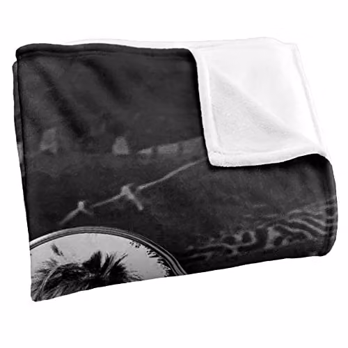 LOGOVISION Jim Henson Labyrinth Silver Portrait Maze Super Soft Fleece Throw Blanket in White, W/D/H: 152 x 127 cm – 2