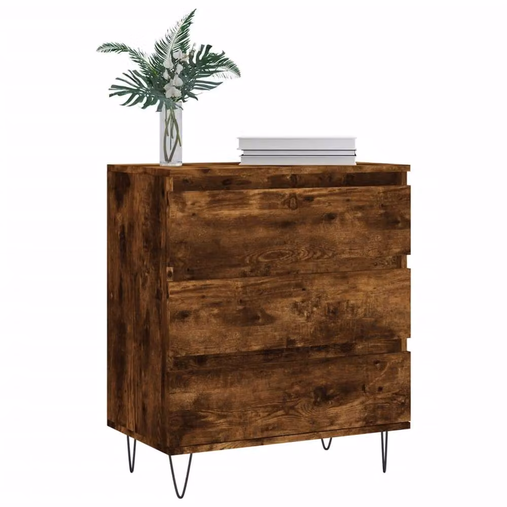 Berkfield Home Smoked Oak Sideboard in Brown, W/D/H: 60 x 35 x 70 cm – 3
