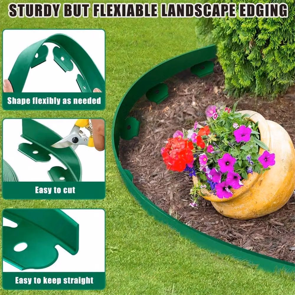 Nordara 10m Green Garden Lawn Edging with 50 Pegs – 5