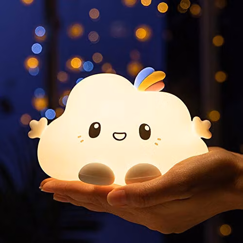 Groov-e Cuties Olly Cloud Colour Changing LED Night Light in White and Multicolour with Timer and Rechargeable Battery for Babies and Children – 2