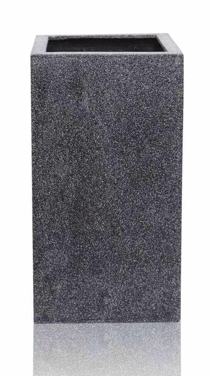Primrose White and Grey Poly Terrazzo Stone Tall Cube Outdoor Planter Tub, Height: 79 cm – 3