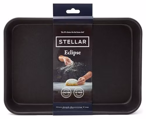 Stellar Eclipse Non-Stick Aluminized Carbon Steel Oven Roasting Pan, W: 34 cm, D: 24 cm, H: 6 cm – 2