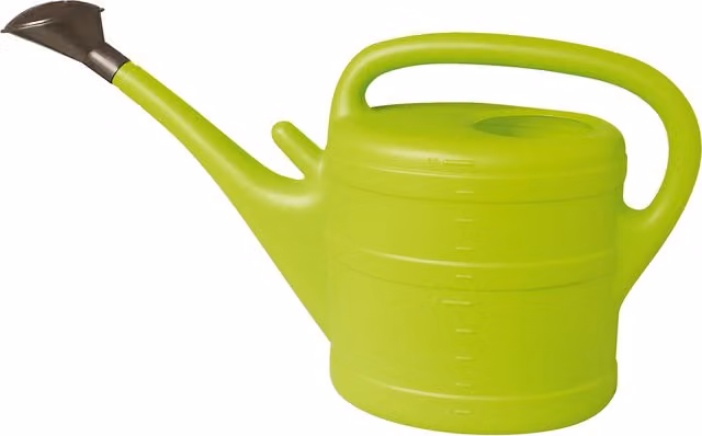 Green Wash 10L Outdoor Watering Can in Green and Black Plastic
