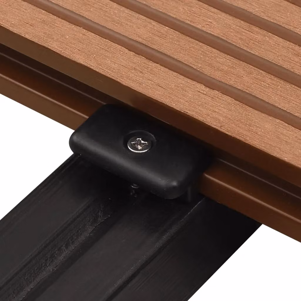 Berkfield Home Decking Clips with Screws, 200 Pieces, Black Plastic and Stainless Steel 304 – 3