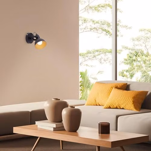 Briloner Vintage Adjustable Wall Light, Black and Gold, E14 Socket, Max 40W, H 15.6 x W 10 x D 10 cm – 8