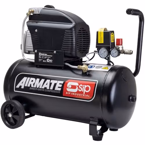 SIP RC2/50 Direct Drive Air Compressor, Black, 50L, 1.5kW, 8 Bar – 3