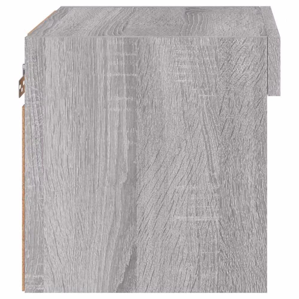 Berkfield Home Set of 2 Wall-Mounted Bedside Cabinets with Integrated LED Lights in Grey Sonoma – 4