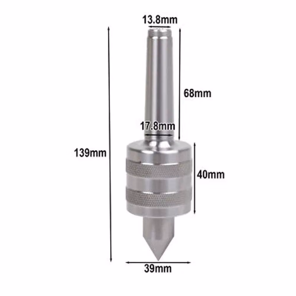 Nordara MT2 Live Center Morse Taper Triple Bearing Tailstock Center in Silver – 2