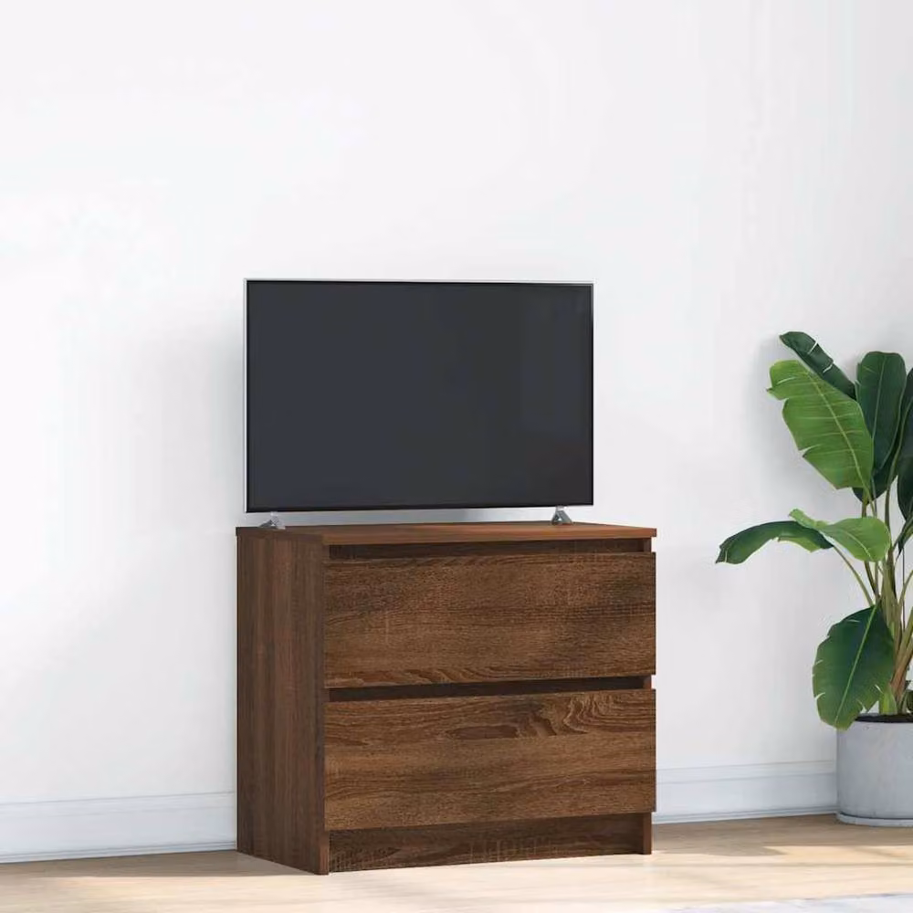 Berkfield Home Modern TV Cabinet in Brown Oak, W/D/H: 60 x 35 x 54 cm – 2