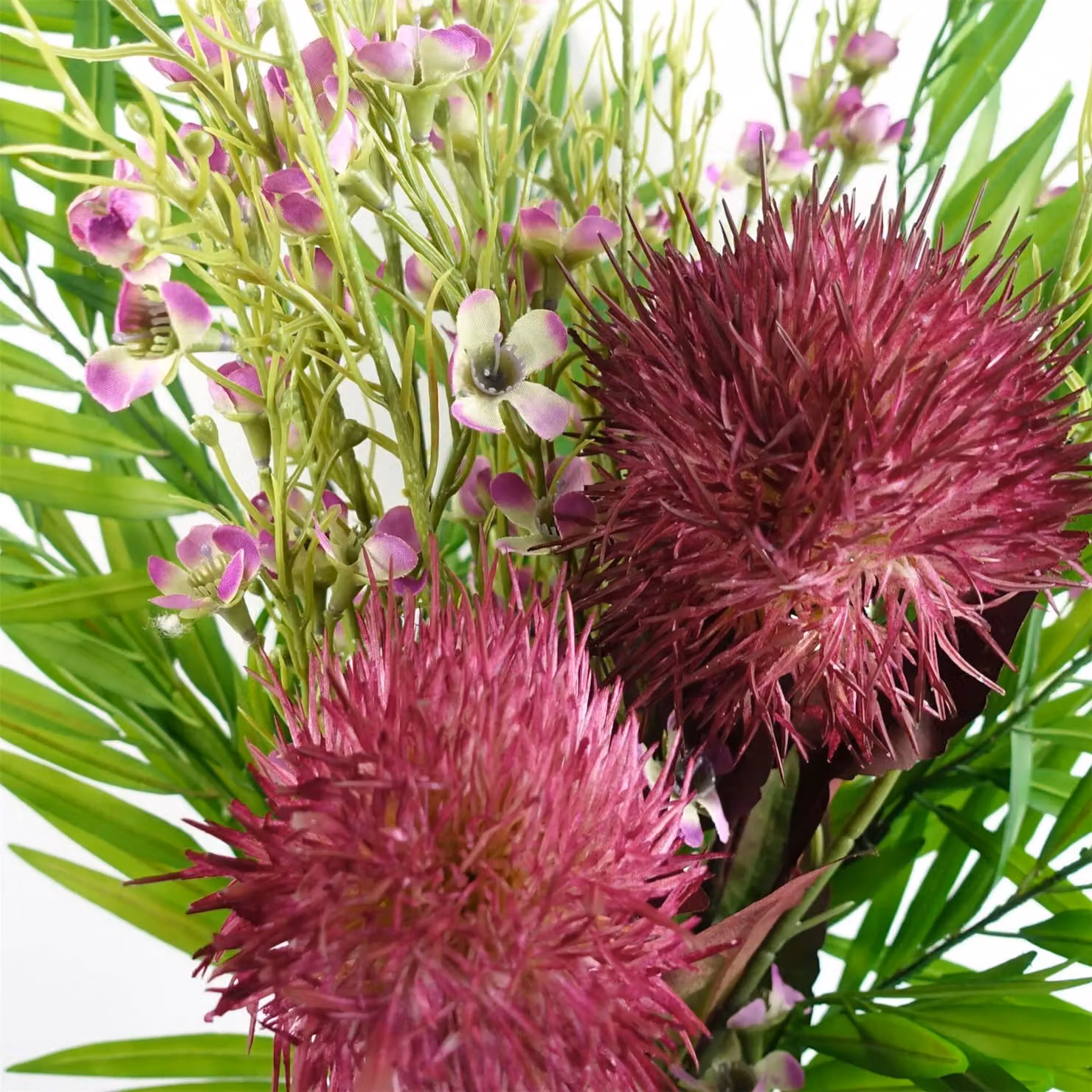 Leaf Purple Globe Thistle Artificial Flower Stem, Height: 70 cm – 5
