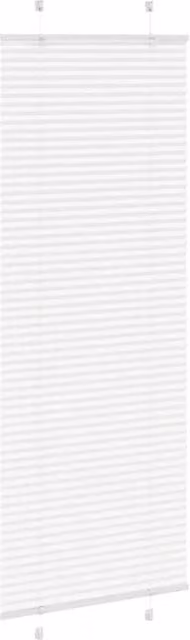 Berkfield Home Single Pleat Fabric Blind in White, W: 75 cm, H: 200 cm