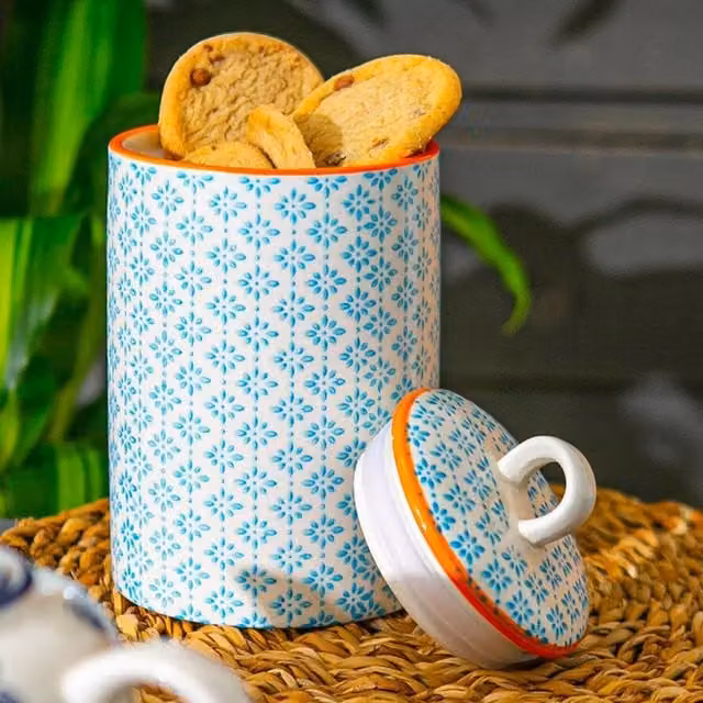 Nicola Spring Blue Ceramic Freestanding Kitchen Utensil Holder