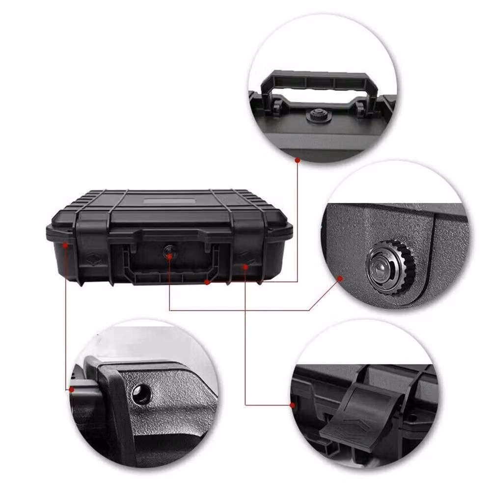 VOGREX Waterproof Hard Carry Case Flight Box Storage, Black, W: 34.2 cm, D: 27.5 cm, H: 10.1 cm – 4
