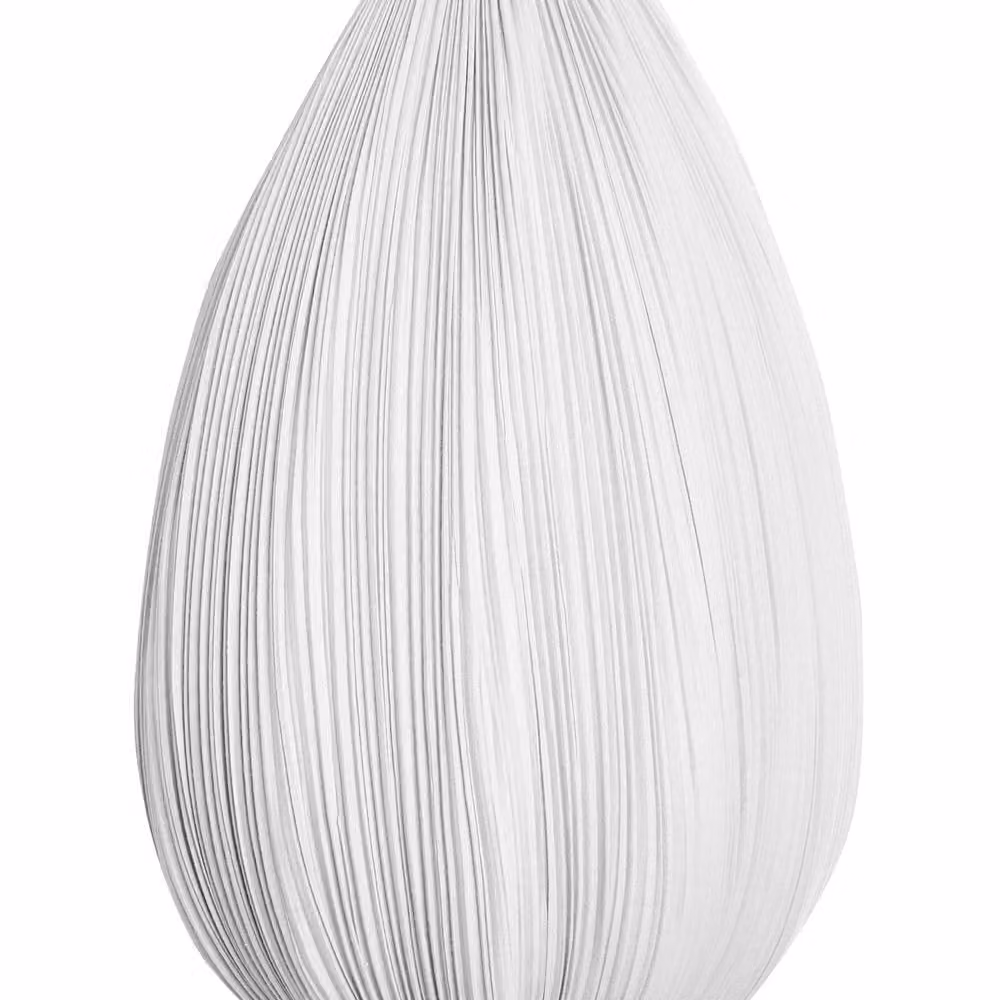 Wyld and Coco Modern Grey Cotton Fabric Pendant Light – 2