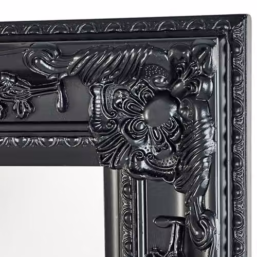 Julian Bowen Palais Full Length Mirror in Black, Antique Leaner or Wall Mounted, H 170 cm x W 70 cm – 7