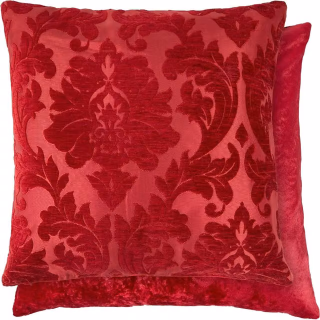 NewEdgeBlinds Red Floral Boho Square Cushion Cover