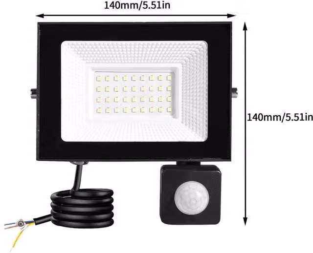 SPETLEK 50W LED Outdoor Garden Flood Light with PIR Motion Sensor in Black – 1