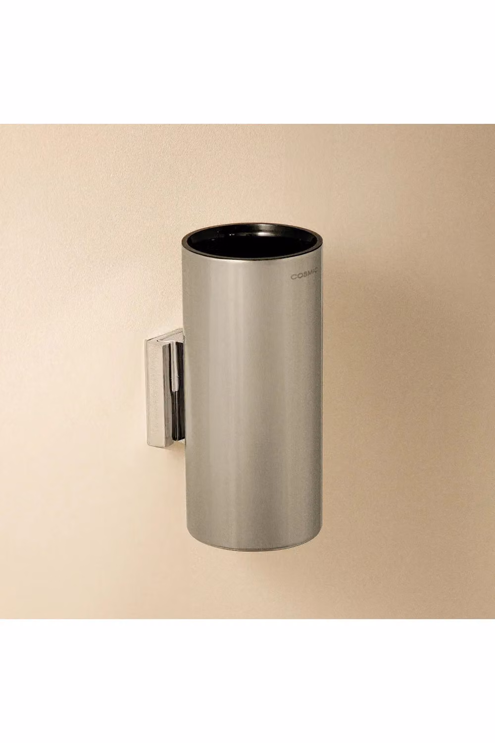 Cosmic Wall-mounted Toilet Brush and Holder in Silver and Grey, Architect S+ Collection – 2