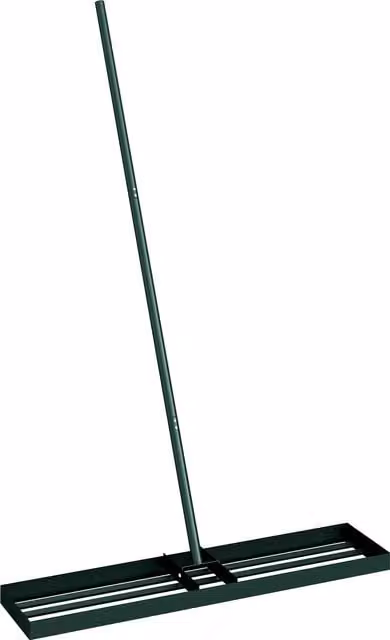 Outsunny Lawn Levelling Rake with 169 cm Handle, Green Metal Lawn Leveller Lute for Grass, Soil, Sand and Golf Courses – 1