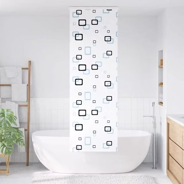 Berkfield Home Graphic Opaque Shower Roller Blind with Cassette, Multicolour, W: 80 cm, H: 240 cm