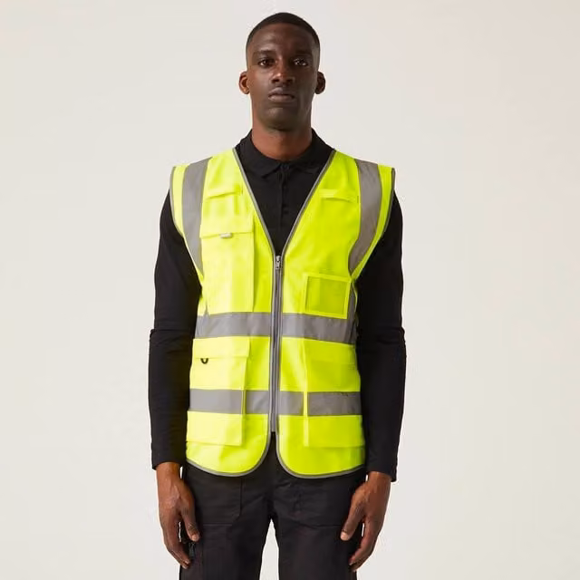 Regatta Men's Hi-vis Executive Vest in Yellow, Size Large – 1