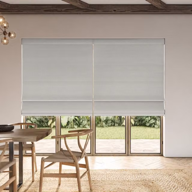 Ante Decor Lusso No Joins Made To Measure Blackout Roman Blind in Mist Grey