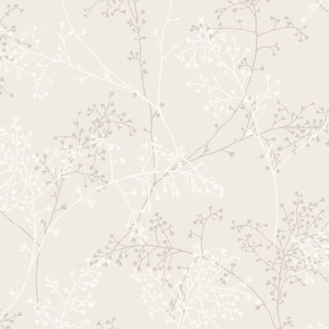 Grandeco Taranto Cream Floral Botanical Modern Wallpaper in Beige