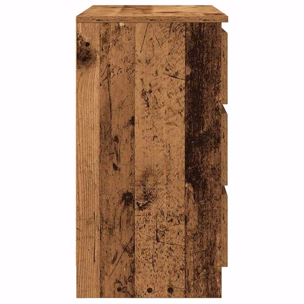 Berkfield Home Rustic Sideboard with Drawer in Brown, W/D/H: 71 x 35 x 65 cm – 4