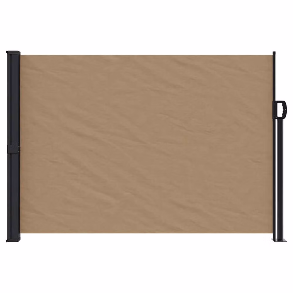 Berkfield Home Retractable Side Awning in Taupe Beige, W/H: 140 x 500 cm